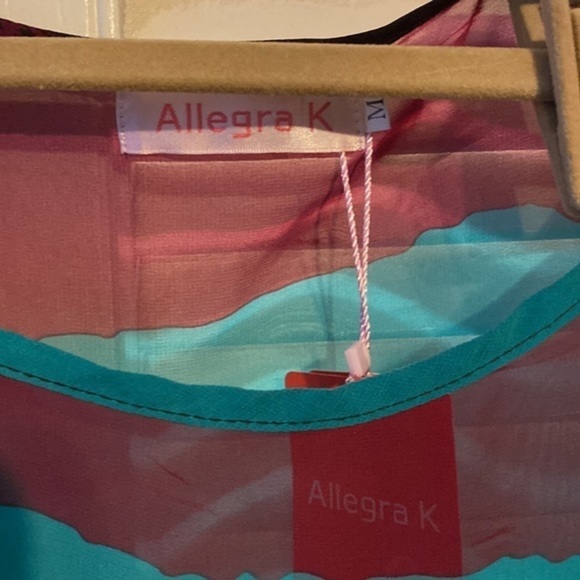 Allegra K Ladies Sheer Chiffon Shirt Green - Picture 2 of 6